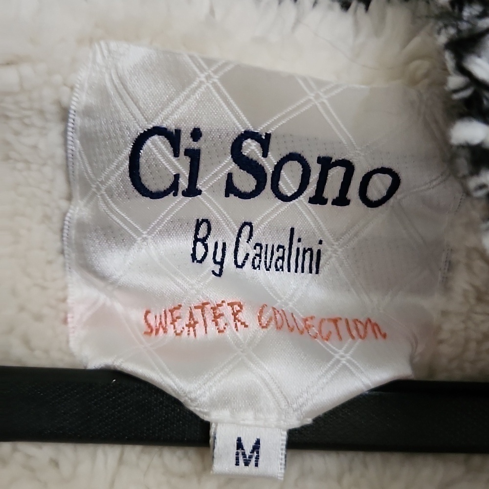 Cavalini Sweater Vest hoodie Super Cozy Zipper and button closure size M Winter - Picture 7 of 12